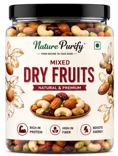 Image of Nature Purify Premium Dried fruits Combo 1.5 kg (Cashew, Green Raisins, Apricots, Black Raisins, Amla, Mixed Nut & More.)
