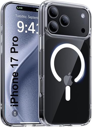 Image of SBMS Ultra-Hybrid Crystal Clear Back Case Cover for Apple iPhone 17 pro | Shockproof Design | Hard Back Cover for iPhone 17 pro (PC & TPU, Magsafe Compatible, Clear)