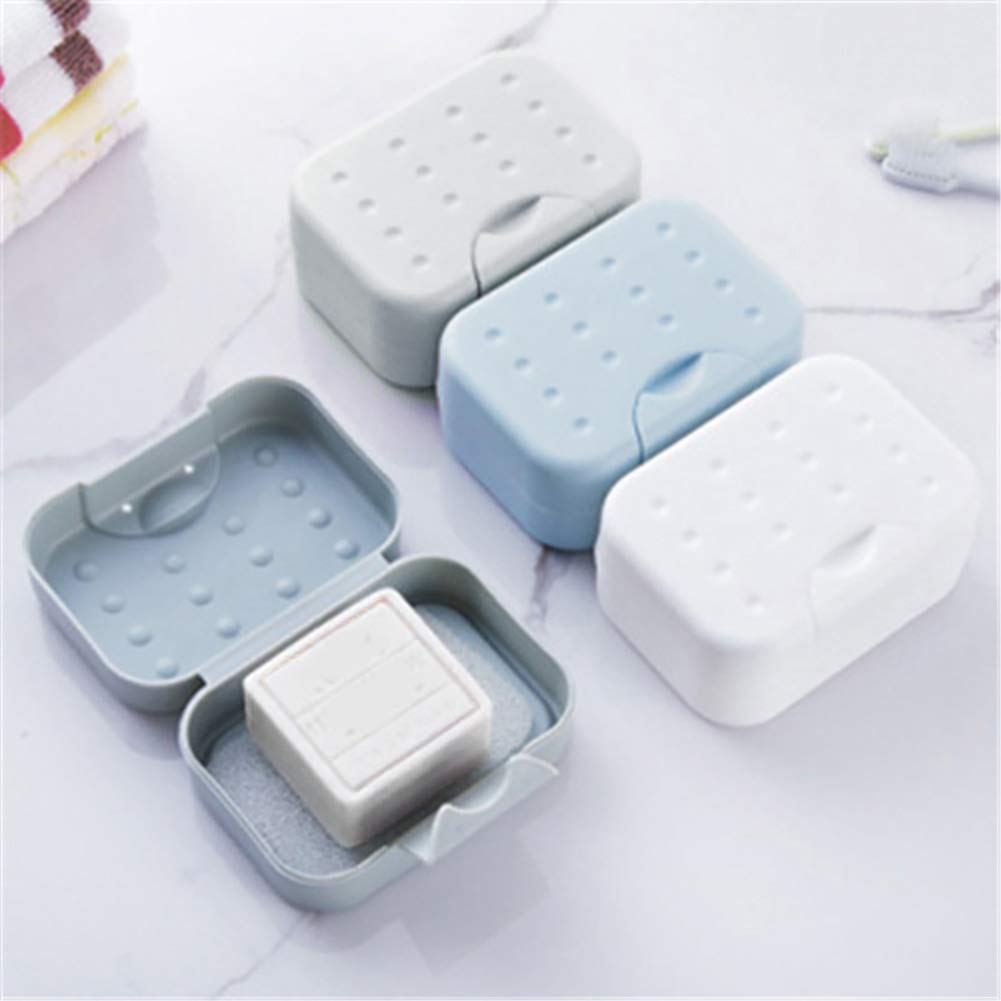 Portasapone Con Coperchio 2 Pezzi | Per Viaggio E Bagno | Design Antipolvere | Rosa E Blu - Foto 6