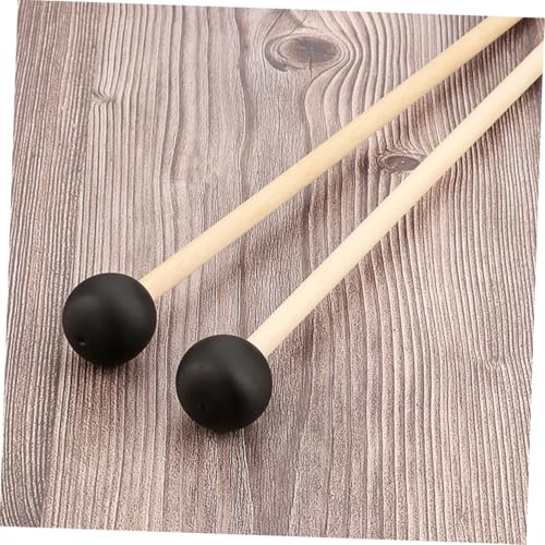 Baquetas para tambor con mango de arce cómodo 2 piezas punta suave versátil para xilófonos, tambores y kit de percusión miniatura 5