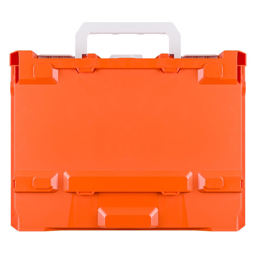 SÖHNGEN® Erste-Hilfe-Koffer metaBOX Baustelle, orange, stapelbar, DIN 13157, Art.-Nr. 390250 | Verbandskasten | Notfallkoffer | Erste Hilfe Kasten