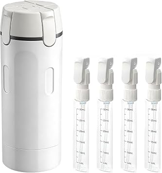 Eadwe 2026 New 4 in 1 Travel Dispenser Bottle, 4 Pack 30ML Travel Bottles for Toiletries, Leak Proof Travel Size Containers, Portable Containers for Shampoo Lotion Conditioner Cream White