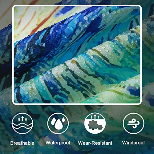 SaphiRose Rain Poncho Jacket Coat Hooded for Adults with Pockets