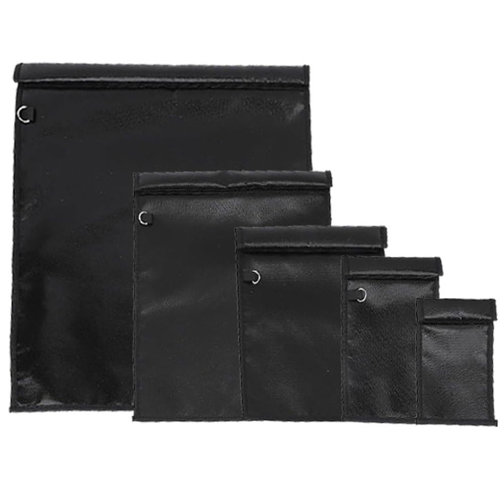 5 Pezzi/Set Borse Faraday Borsa per Documenti Ignifuga Borsa Impermeabile Borsa per Schermatura del Segnale Borsa Bloccante per Laptop, Tablet E Chiavi della Macchina