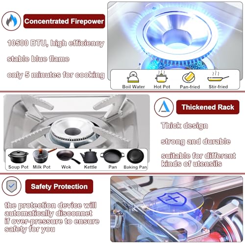 Dual-Fuel-Stove-with-Butane-and-Propane-Compatibility-10500-BTU-Portable-Camping-Stove-with-Carrying-Case-Storage-Bag-Adapter-Hose-Wind-Guard-Outdoor-Camping-Essentials