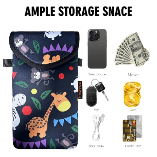 Image of Neoprene Phone Sleeve Pouch Case Bag for Men Women w /Crossbody Strap /Neck Lanyard for iPhone 17 /16 /15 /14 Pro Max, Samsung S25,Pixel 10