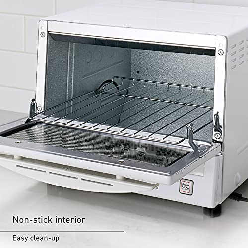 Panasonic FlashXpress Toaster Oven Countertop, 4-Slice Compact Size with Double Infrared Heating, 6 Auto Cook Options and Precise Temperature Control, 1300W - NB-G110P-W (White) - image 9