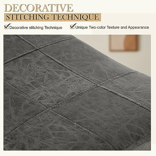 Phi Villa Counter Height Bar Stools Set Of 2 - Farmhouse Barstools With Upholstered Saddle Seat And Solid Wood Legs, Kitchen Counter Island Stools #TOP4