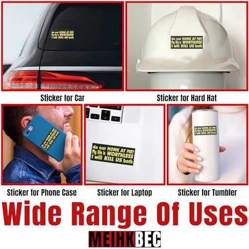 Calcomanía de vinilo divertida y resistente para coche, pack de 3 unidades 3
