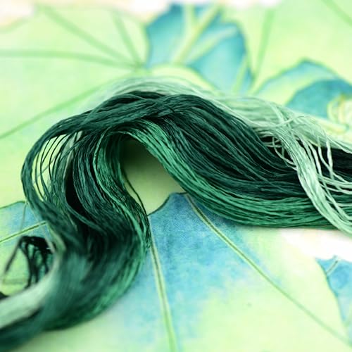 Image of Mulberry Silk Floss Embroidery Thread Floss-Cross Stitch Threads China Silk Woven Jewelry Threads DIY Sewing Kits (05)