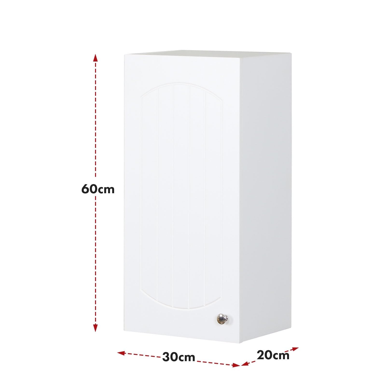 KARAT - Armadietto per Bagno - Mobile per Toilette con Mensole Regolabili - Bathroom Cabinet - Armadietto per Farmacia - Cassetto Rimovibile (Nebraska, 20 cm (P) x 30 cm (L) x 60 cm (A))