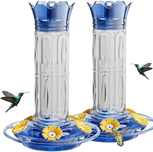 Birdream Hummingbird Feeders for Outdoors Hanging 20 Ounces 10 Fe...