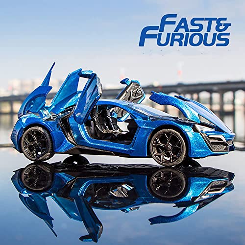 Image of Alloy Car Model Diecasts Metal Toy with Sound /Light /Pull-Back Off-Road Vehicles Car Model Collection Kids Toys Gift Multicolor Pack of 1 (1:24 Lykan hypersport)