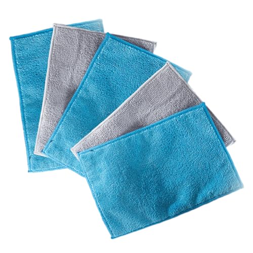 Hemobllo 5 pezzi Panni Cucina in Fibra di Bambù Doppio Spesso Alta Assorbenza e Delicati per Superfici Sensibili Panni Multiuso per Pulizia Cucina e Casa Stile Casual Random