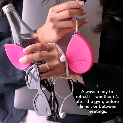 Image of Beautyblender Resetter Set of 2 Reusable Makeup Blotting Sponges | Oil Absorbing Face Blotter for Oily Skin, Removes Shine Without Smudging Makeup | Washable Foam Blotters with Silicone Travel Case