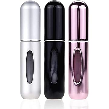 KIT 3 Mini frasco portátil de atomizador de perfume recarregável, frasco de perfume atomizador, spray de perfume recarregável