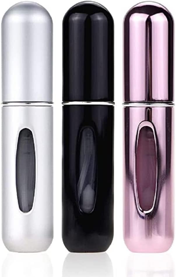 KIT 3 Mini frasco portátil de atomizador de perfume recarregável, frasco de perfume atomizador, spray de perfume recarregável