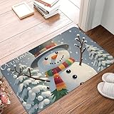 Door Mat Non Slip Rubber Welcome Mat Washable Front...