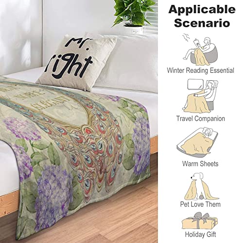 Couverture de style paon antique en flanelle douce de prestige - 7