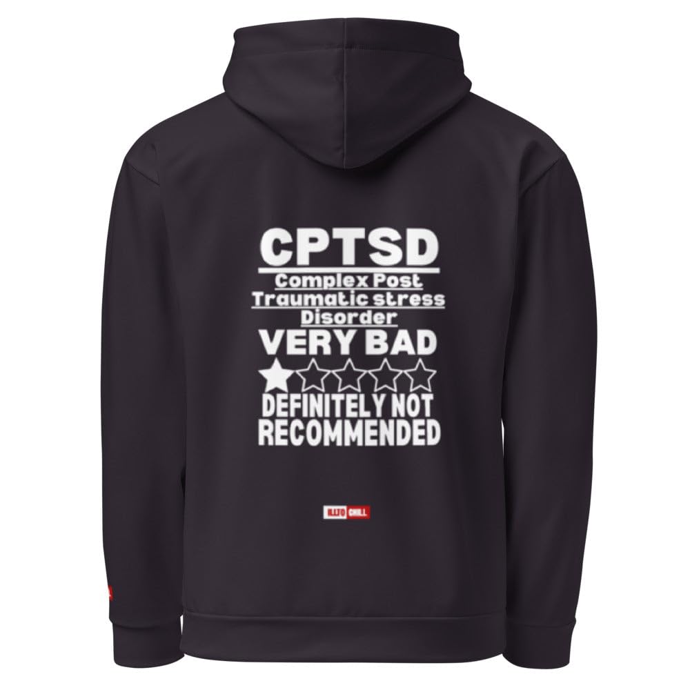 Złożone PTSD bluza oversize z kapturem duma świadomość prezent dla dorosłych
