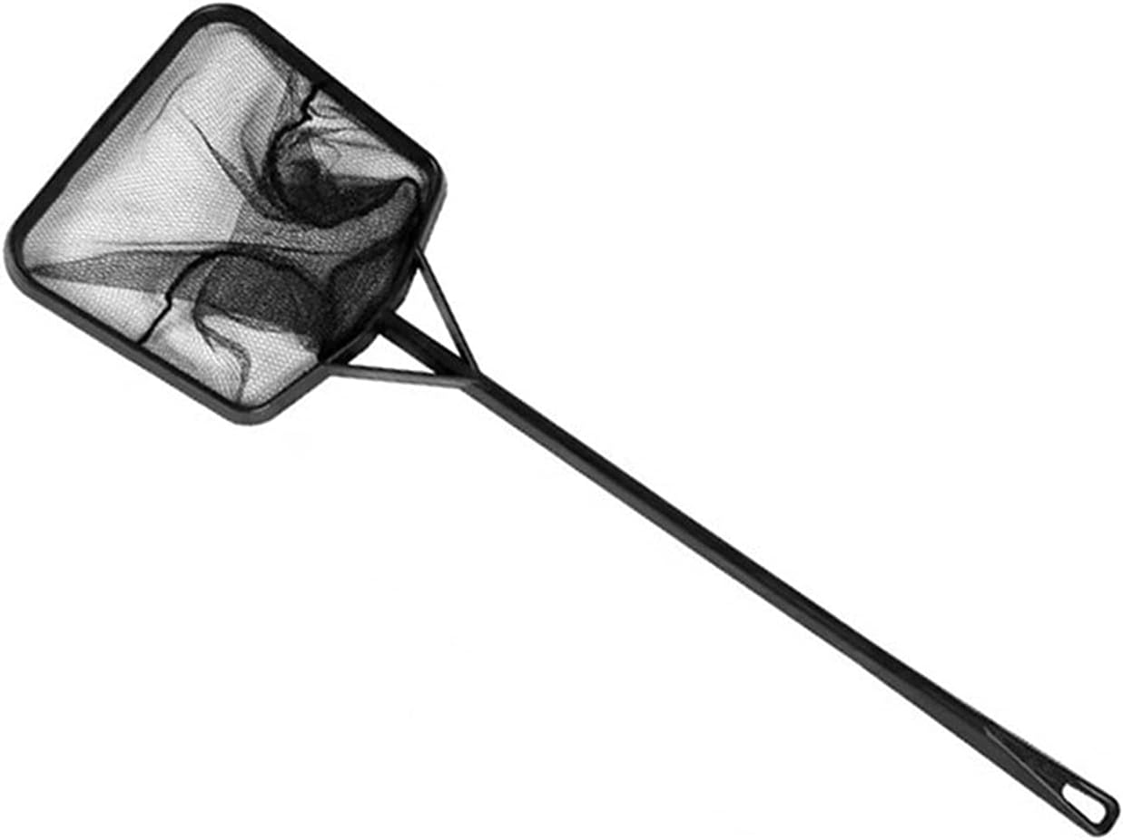 Foldable and Retractable Fishing net Portable Fish Net Long Handle Square Aquarium Fish Tank Landing Net Fishing Net Fish Floating Objects Cleaning Tool Easy to Carry and Storage