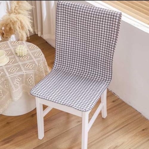 Image of HOMETHREADS Universal-Fit Cotton Fabric Chair Cover Comfortable Cushioned Seating Pad with Anti-Slip Back, Perfect for Kitchen,Dining Room (Blue Box, Pack of 1)