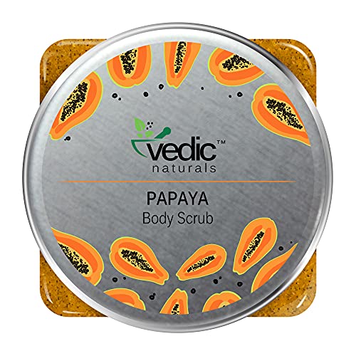 Vedic Naturals Papaya Body Scrub 450Gm | Tan Removal | Removes Dead Skin | Exfoliation | 100% Organic #TOP2