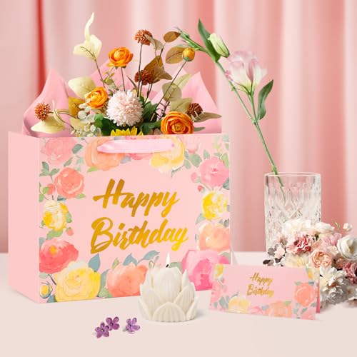 Briurdo Sacos de presente com flores