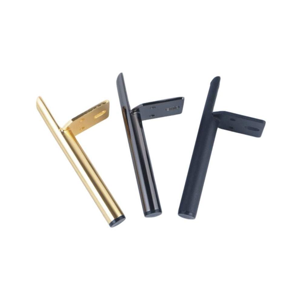 Patas de Mesa, Negro Mate/Titanio/Negro Plomo, Patas de Metal para Muebles, sofás, Muebles de TV, Soportes para cafetera, baño y mesita de Noche (4 Piezas)