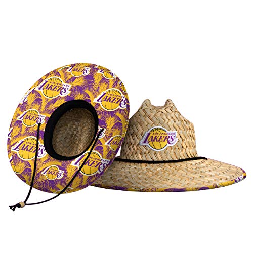 Image of FOCO Men's NCAA College Team Logo Floral Straw Sun Hat