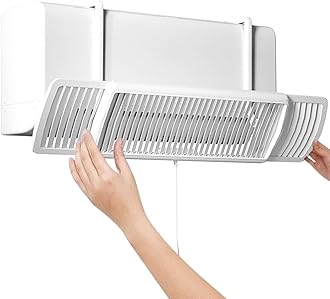 Gluckluz Air Conditioner Deflector Adjustable Air Flow Deflector Windshield Telescopic Confinement Air Conditioning Wind Baffle with Length 60-95cm for Wall Mounted Air Conditioners