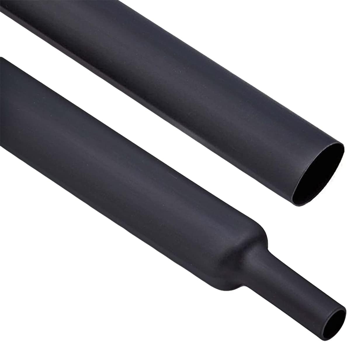 Electriduct 7" Dual Wall Heat Shrink Tubing Marine Grade Adhesive Lined Waterproof Insulation Tube Shrinkable Wrap 3:1 Ratio (175mm) Black 16" Length (3 Pack)