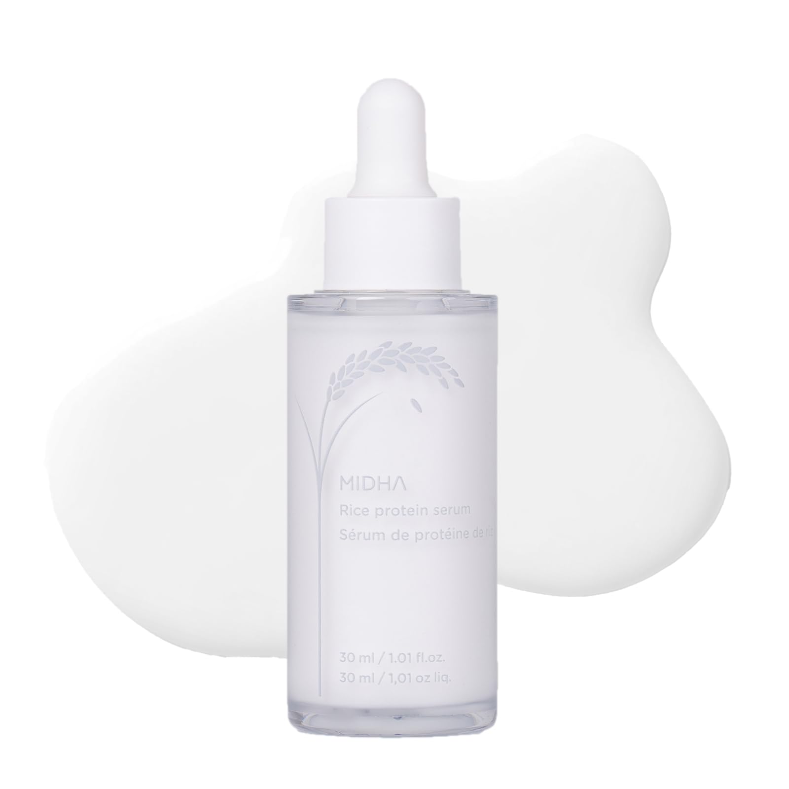MIDHA RICE PROTEIN SERUM, 1.01fl.oz/30ml, Deep hydration, Moisture balance, Firm elasticity, Skin barrier support, Ceramide skincare, Non-greasy