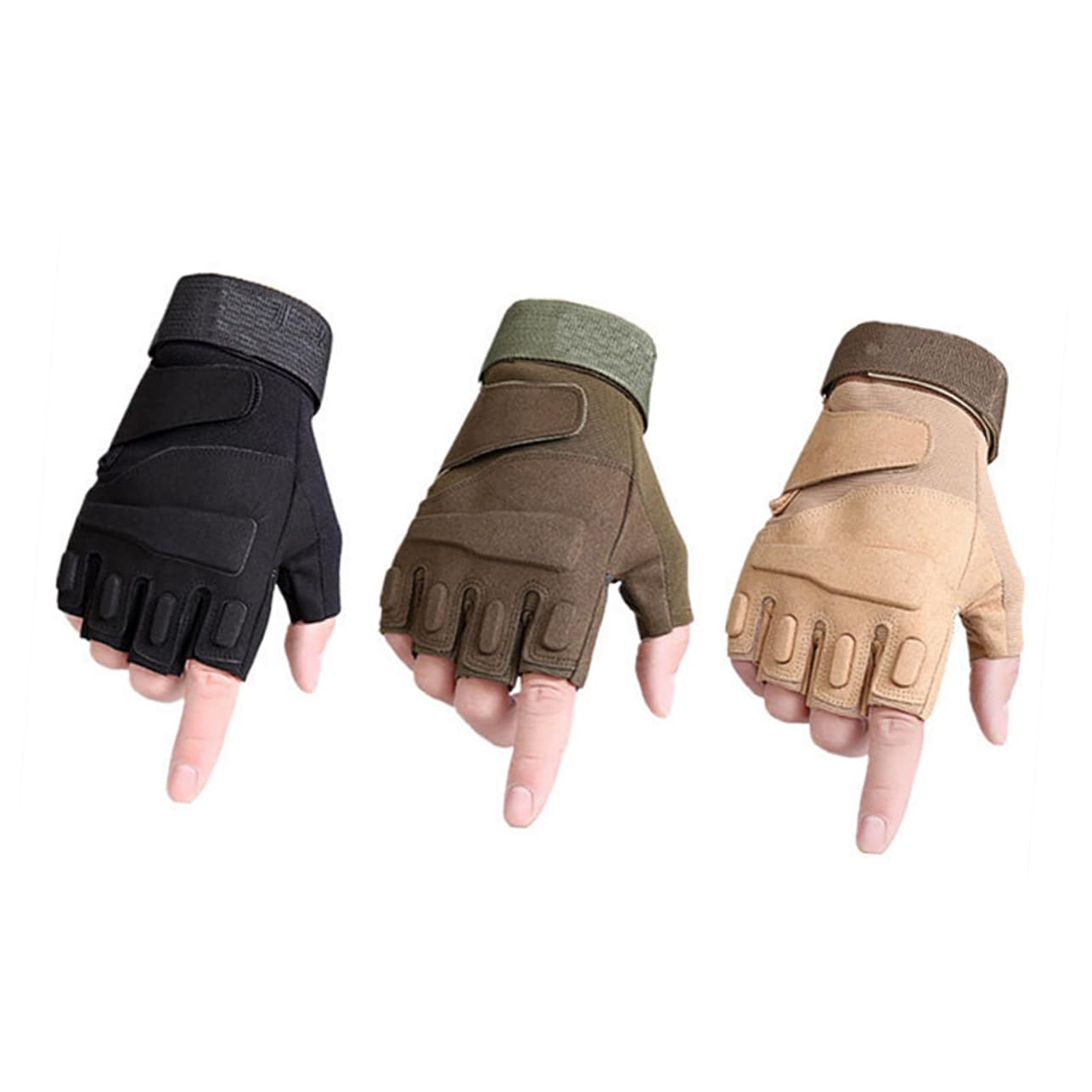 Yardwe 3 Guantes Decorativos para Hombre Guantes De Medio Dedo De Conducción De Tela De Dedo Corto para Hombre Unisex Decorar