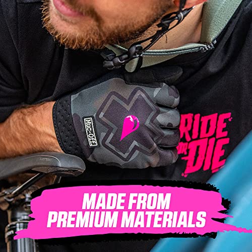 Muc-Off 20099 Camo MTB Gloves, Large - Premium, Handmade Slip-On Gloves For Bike Riding - Breathable, Touch-Screen Compatible Material - Image 2