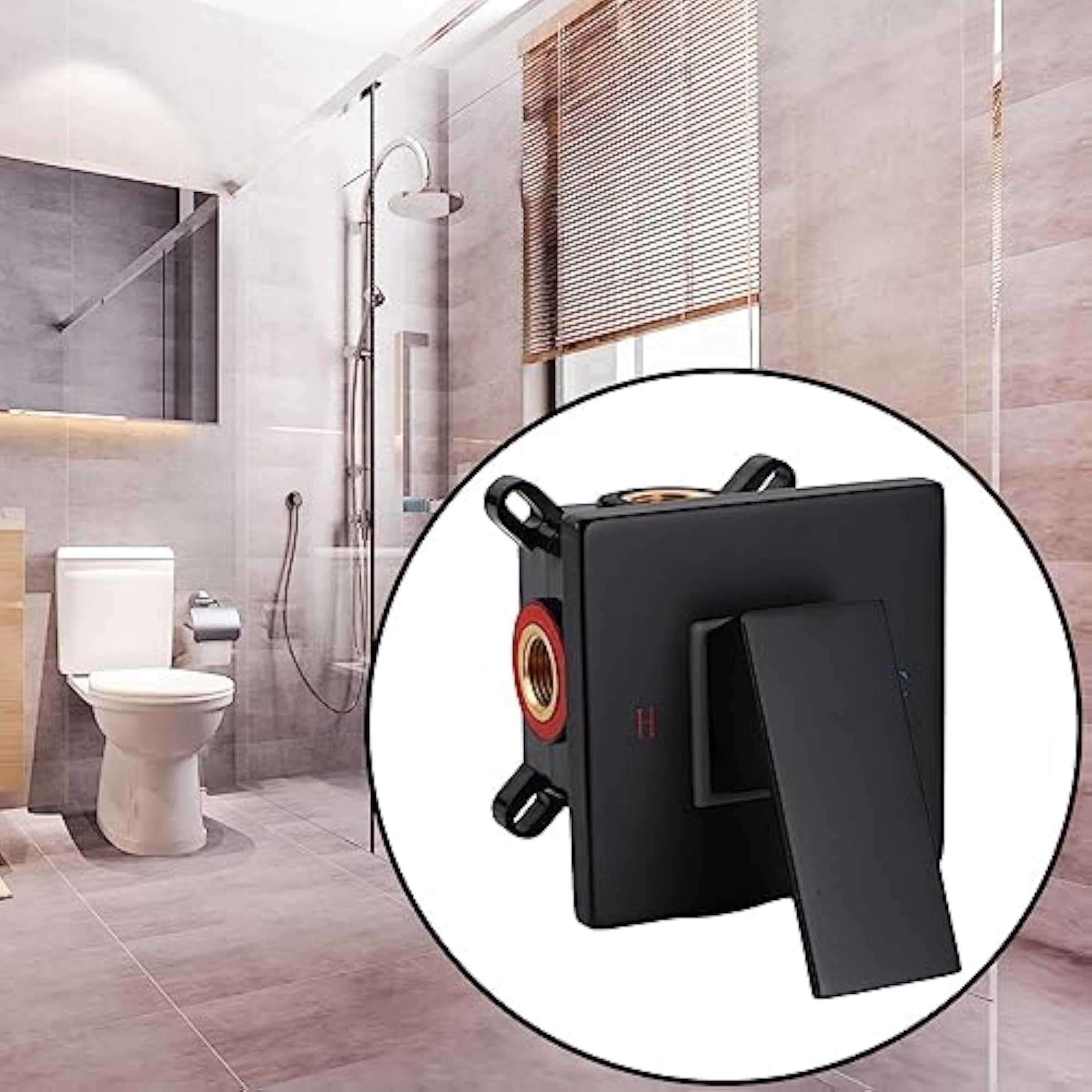 Shower Mixing Valve for Bathroom, Single Function Handle Valve