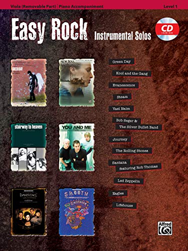 Easy Rock Instrumental Solos For Strings, Level 1: Viola, Book & Cd (Easy Instrumental Solos Series) #TOP11