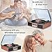 Record Player Bluetooth Turntable with Stereo Speakers Portable Belt-Driven Nostalgic LP Vinyl Record Player with FM Stereo Radio Line Output Headphone Jack Natural Wood Design 2019 Upgraded
