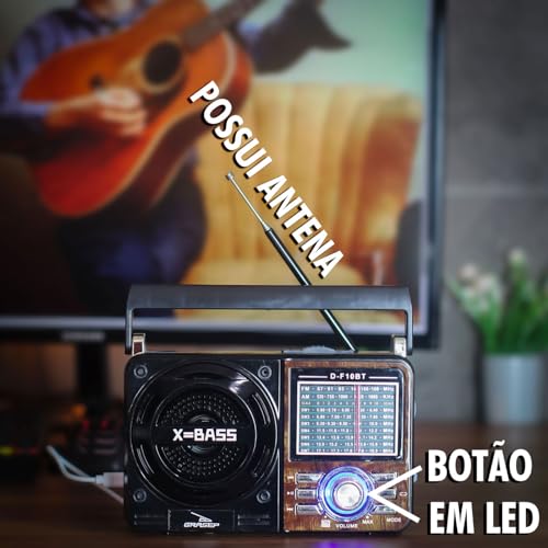 Radio Caixa de Som Retro (Marrom)
