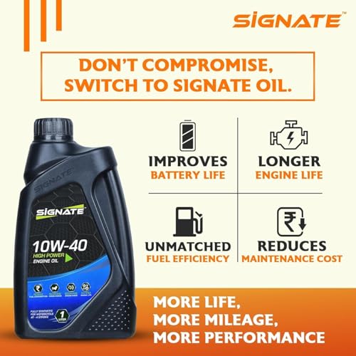 Image of Signate 10W40 Street Race Fully Synthetic Bike Engine Oil 1L, High Performance Engine Oil for Motor Cycle, Maximum Gear Protection & Efficient Performance Bike Oil, 1L