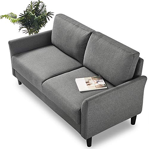 Image of ZINUS Jackie Loveseat Sofa, Easy, Tool-Free Assembly, Dark Grey
