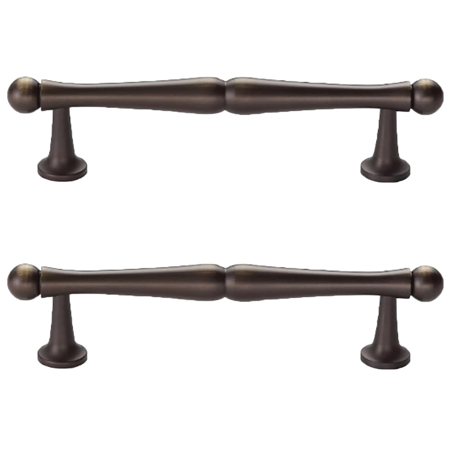 Poignées de porte en cuivre massif vintage marron 96mm pour relooker un meuble de cuisine
