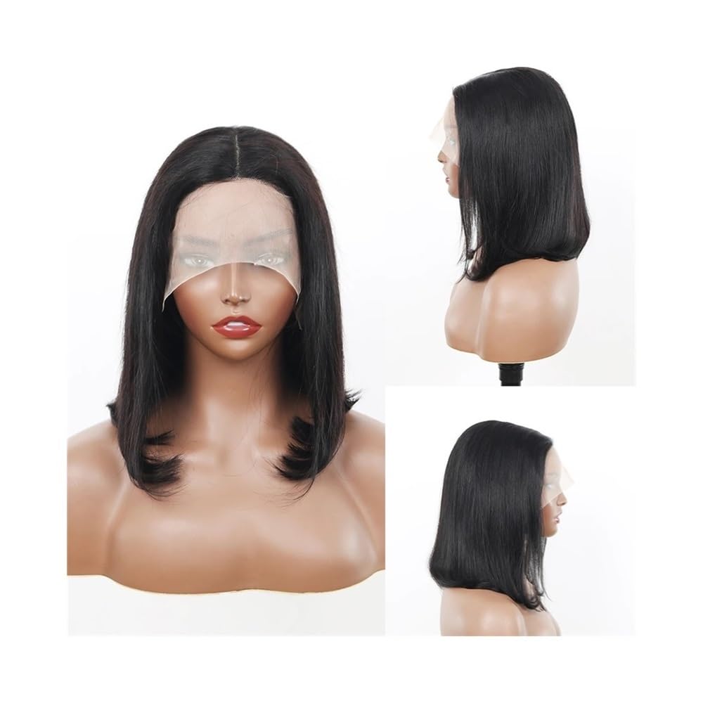 Parrucca Donna Parrucca Bob Capelli Umani Lisci T Part Lace Frontal Parrucche Pre Pizzicate 180 Densità Parrucca Bob 8-16 Pollici Parrucche(16inches)