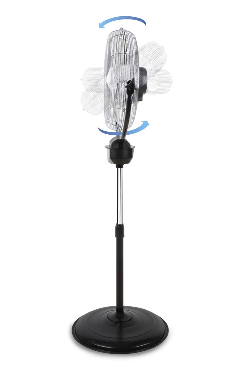 Orbegozo PWS 3050 - Ventilador industrial 2 en 1: pie y pared, función oscilante, mando a distancia, 50 cm de diámetro, 3 velocidades, altura regulable hasta 140 cm, 120 W de potencia