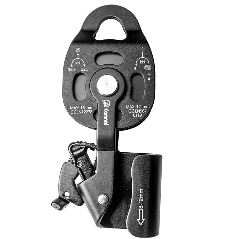 Poulie Corde 8-12mm Rotation Poulie D'Escalade AUTO - Bloc Aluminium 7075 4KN Pour Corde 8-12mm Bloc Poulie Pivotant 4KN