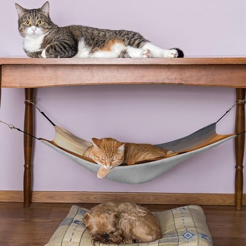 Hamac suspendu chat réglable lit doux couchage surélevé lapin petits animaux - 6
