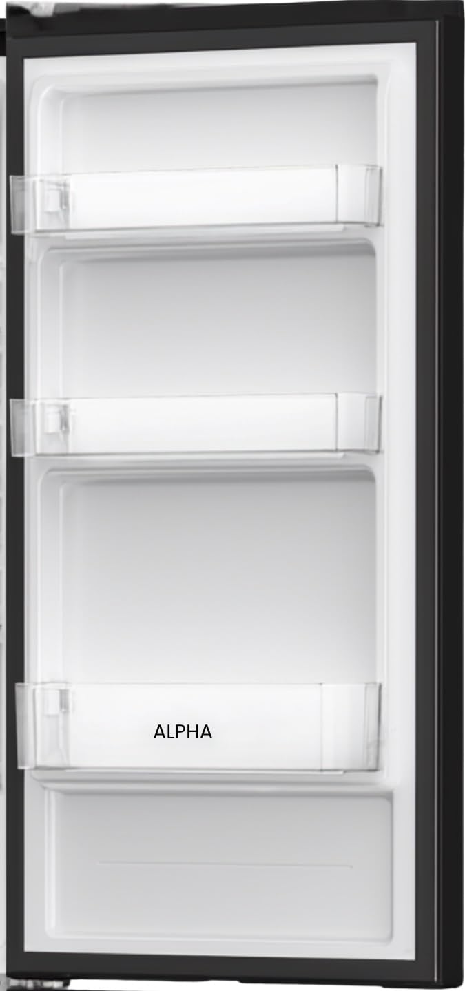 ALPHA Frigorífico Combi Pegasus Elite-180 Negro Brillo, Total No Frost con Multi Airflow, Inverter, Bajo Nivel Sonoro *Alta Gama* | Frigorifico negro
