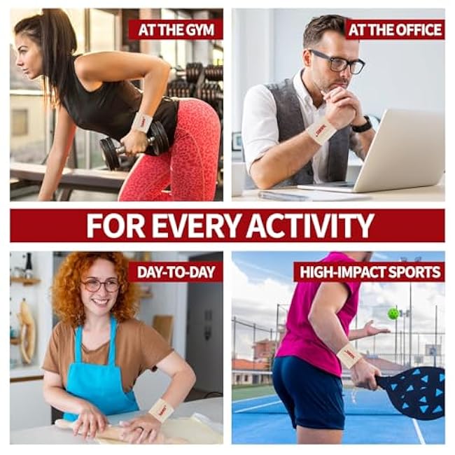 Athletic Wrist Support Wrap, Elastic Compression Band for Weightlifting, Workout, Breathable Compression for Basketball, Gym & Office Typing | Sweat-Resistant & Unisex Design