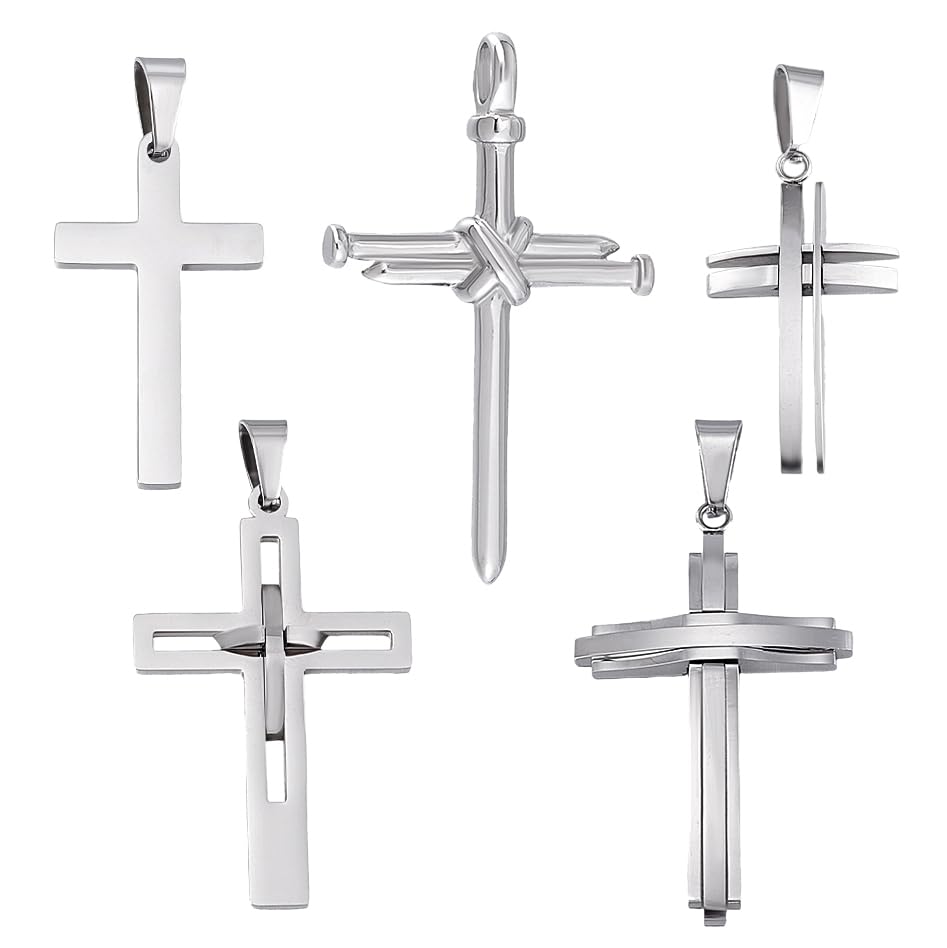 Pendentifs croix acier inoxydable PH PandaHall pour fabrication de bijoux