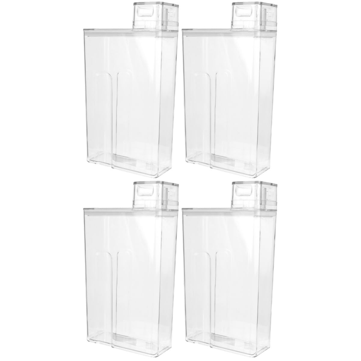 2 Ensembles Bouteilles De Rangement pour Lessive Transparentes Lot de Distributeurs Réutilisables De Détergent Poudre Contenants pour Linge 2 Pièces * 2
